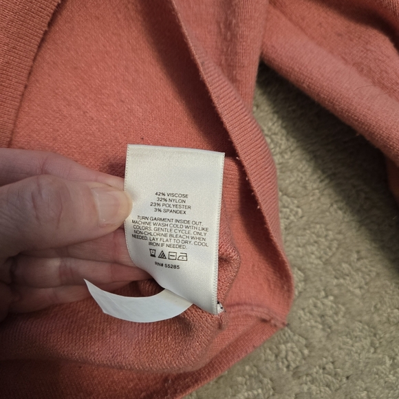 Express Pink Square Neck Long Sleeve Top - Picture 5 of 8